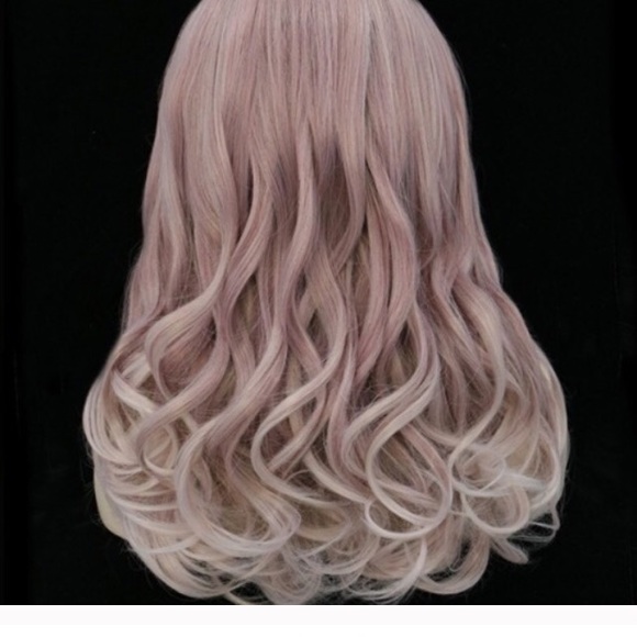 New Pink Blonde Ombré Valentine Rose Body Wave Wig - Picture 3 of 5